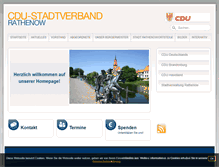 Tablet Screenshot of cdu-rathenow.de